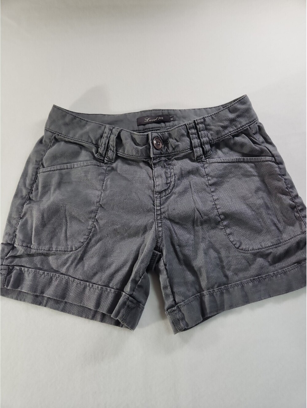 Women's Juniors Level 99 shorts, Gray, Size 25